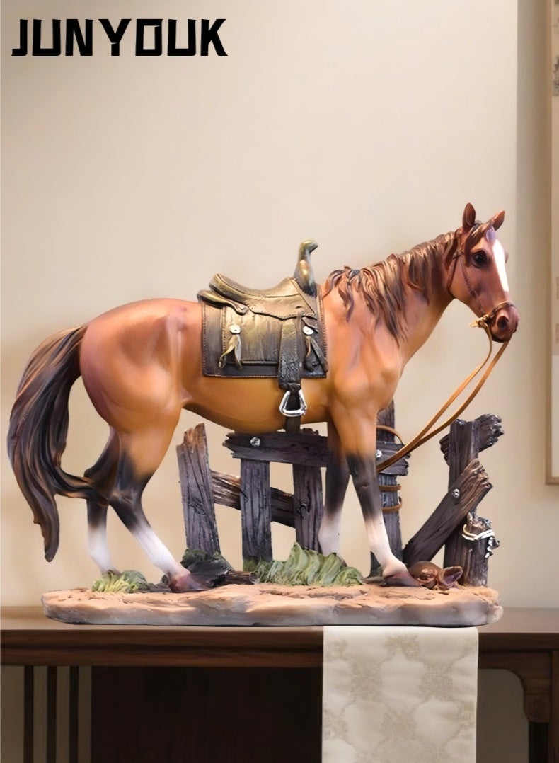 JUNYOUK Horse Statues, Light Luxury Home Decor, Small Horse Ornaments Are Very Suitable For Decorating Handicrafts In Living Rooms, Entrances, Tv Cabinets, And Other Occasions - Image 1